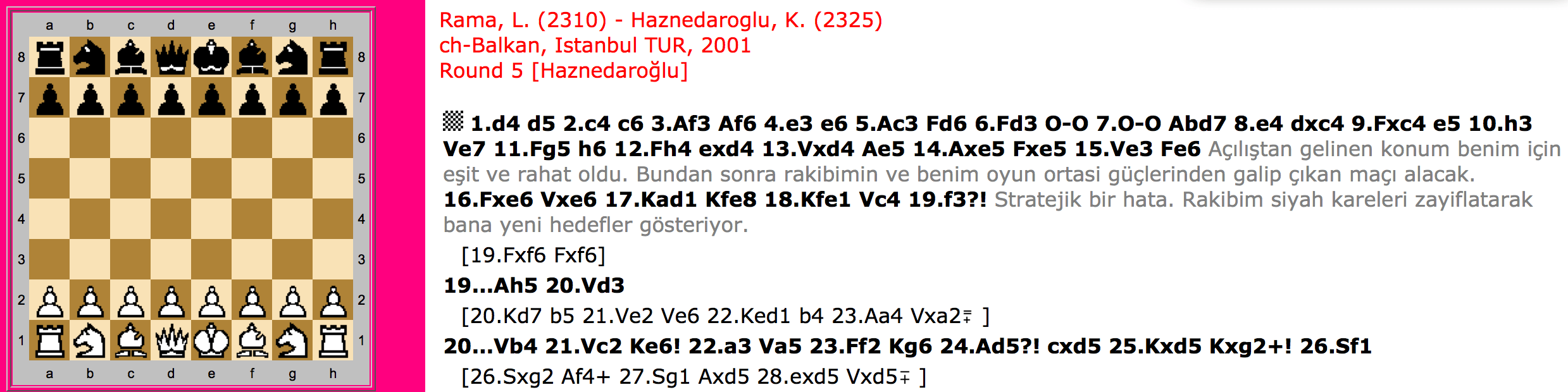 Rama – Haznedaroğlu 2001