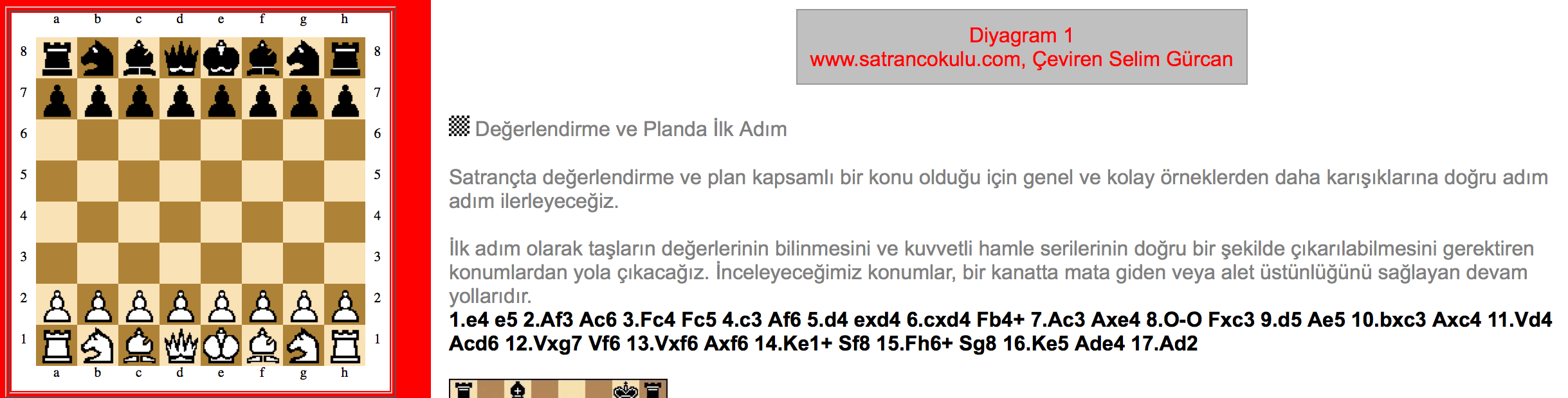 Değerlendirme ve Planda İlk Adım (15 Örnek)